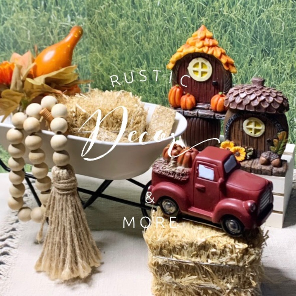 Fall Harvest Fairy Garden 3- pc Set